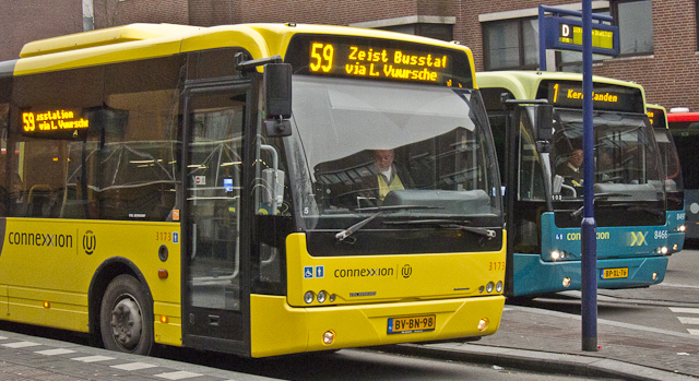Holland has good bus connections, but you can't take your bike Holland has good bus connections, but you can't take your bike. Photo © Holland-Cycling.com